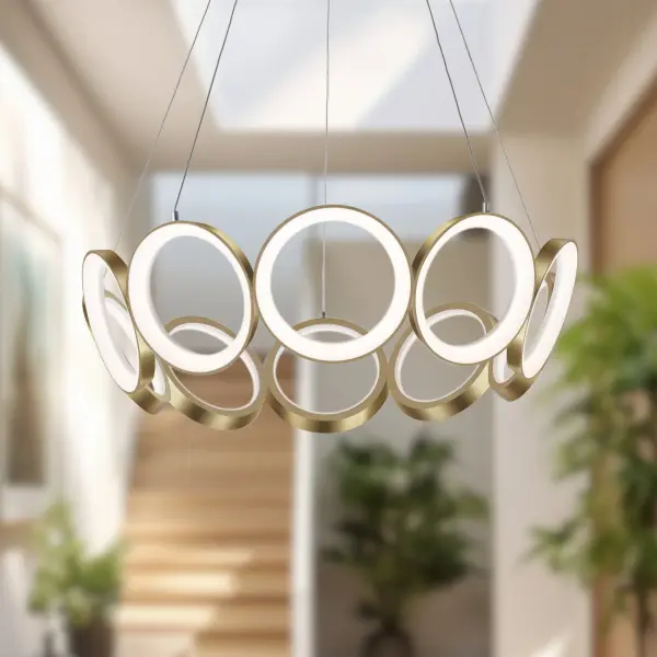 Modern Sculptural Chandelier with Integrated LED Technology - Image 6