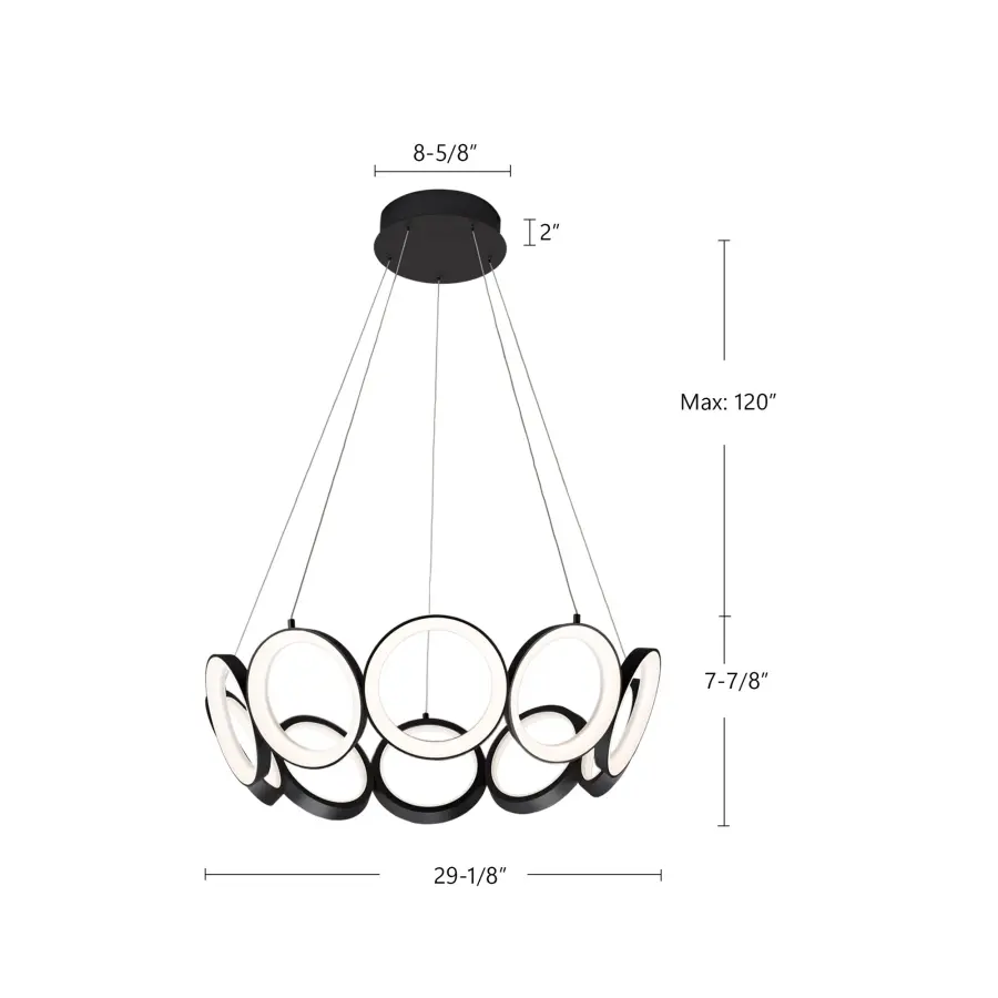 Modern Sculptural Chandelier with Integrated LED Technology - Image 9