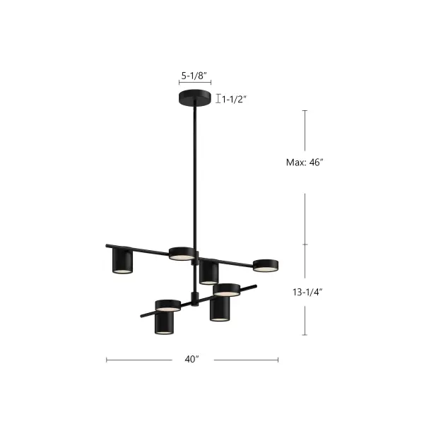 Jayden 40-Inch Modern Chandelier - Image 11