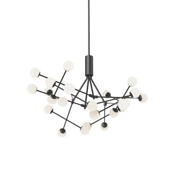 Striking Geometric Statement Piece with Adjustable Opal Globes - Image 6