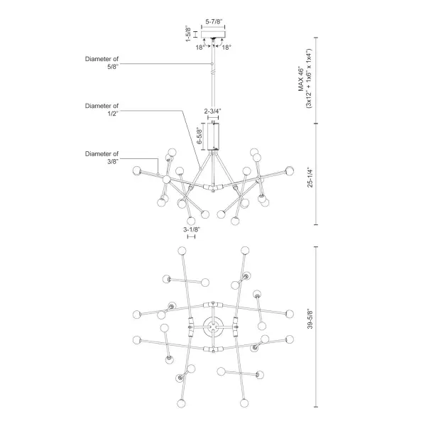 Striking Geometric Statement Piece with Adjustable Opal Globes - Image 8