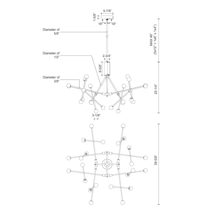 Striking Geometric Statement Piece with Adjustable Opal Globes - Image 8