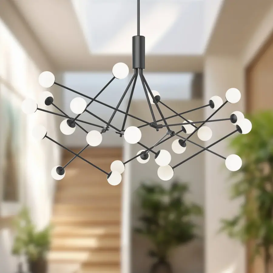 Striking Geometric Statement Piece with Adjustable Globe Configuration - Image 4