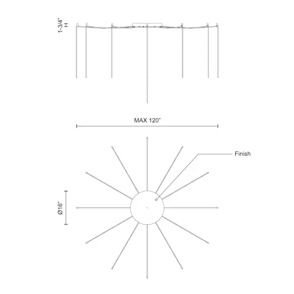Marquee 120-Inch Multi Pendant Canopy System - Image 5