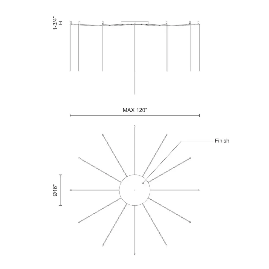 Marquee 120-Inch Multi Pendant Canopy System - Image 5