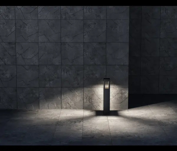 The Sonoma 36" bollard combines contemporary design with high-powered integrated LED technology. Its die-cast aluminum construction and IK10 impact rating deliver durability for walkways and outdoor spaces. - alternate view