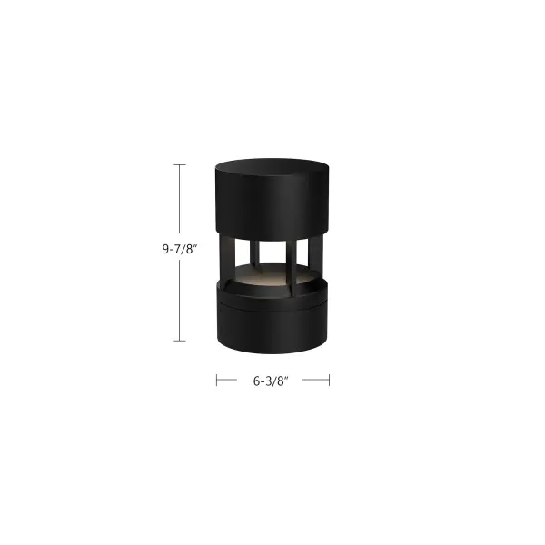 Novato 10" Exterior Bollard in Matte Black - Image 5