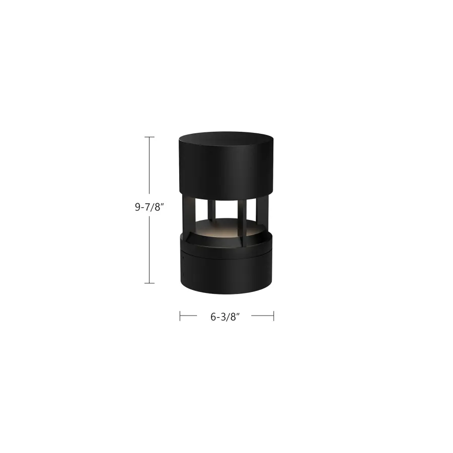 Novato 10" Exterior Bollard in Matte Black - Image 5