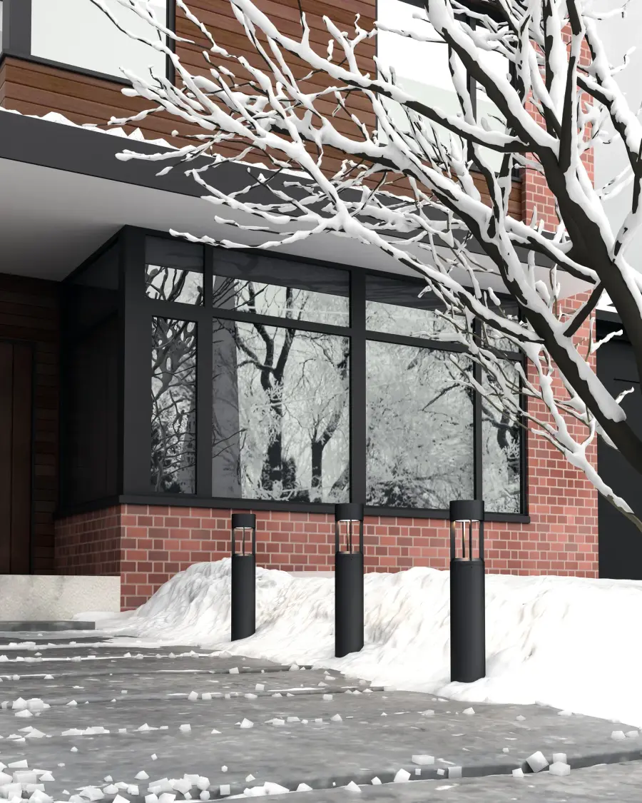 Novato 36" Exterior Bollard in Matte Black - Image 2