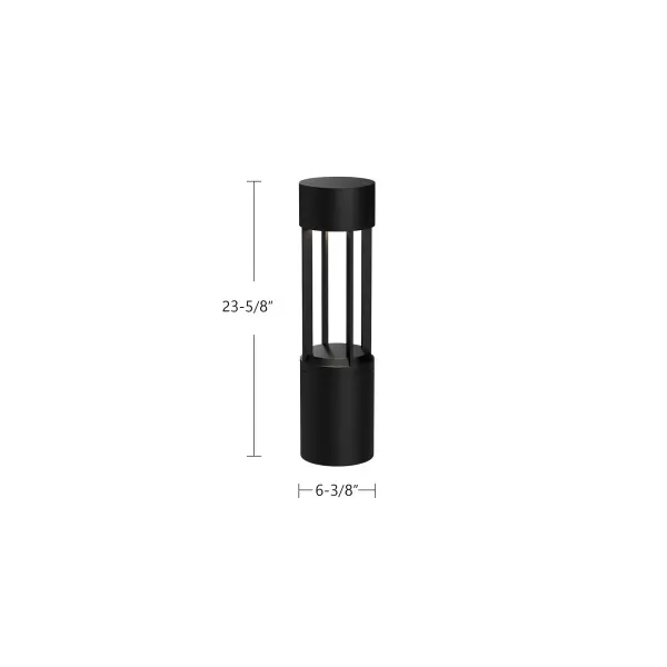 Knox 24" Exterior Bollard in Matte Black - Image 4