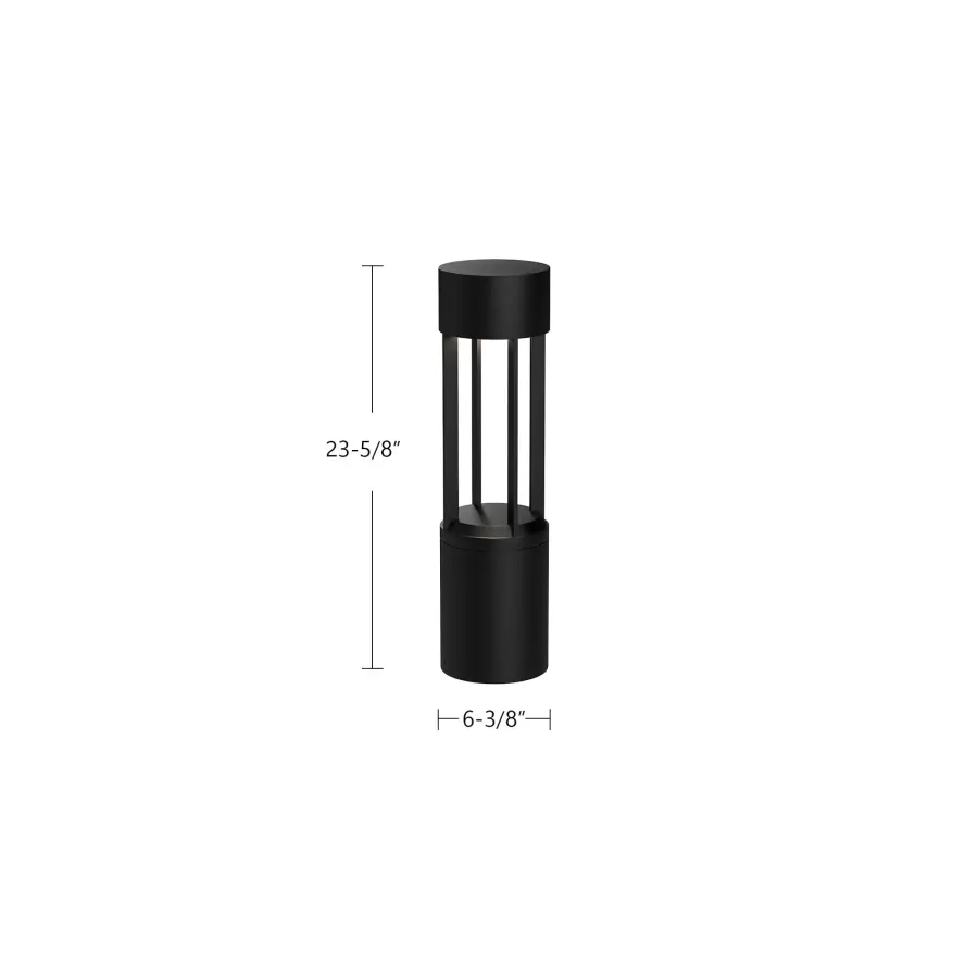 Knox 24" Exterior Bollard in Matte Black - Image 4
