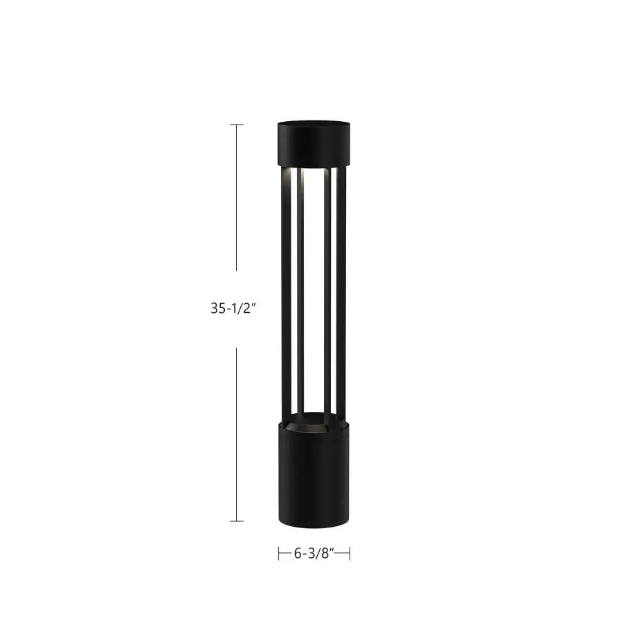 Knox 36" Exterior Bollard in Matte Black - Image 3