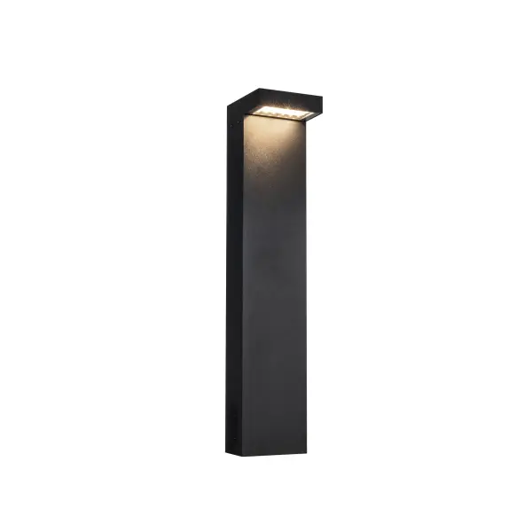 The Evans 24-inch bollard delivers sophisticated outdoor illumination with integrated LED technology and a timeless matte black finish. Perfect for walkways and paths, it combines modern aesthetics with practical functionality.