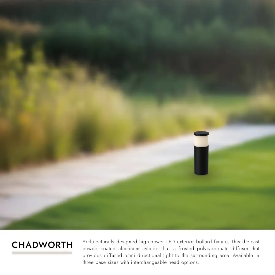 Chadworth 18" Exterior Bollard in Matte Black - Image 3