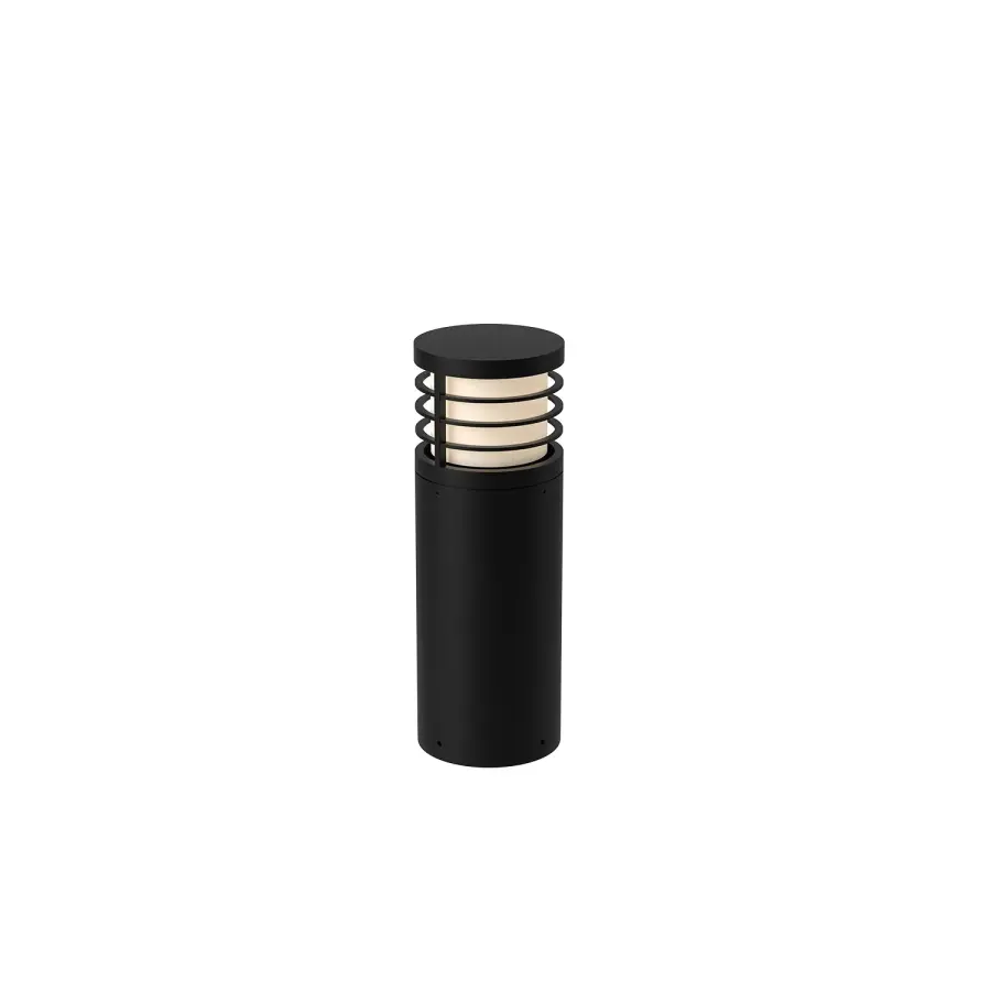 Blaine 18" Exterior Bollard in Matte Black - Image 1