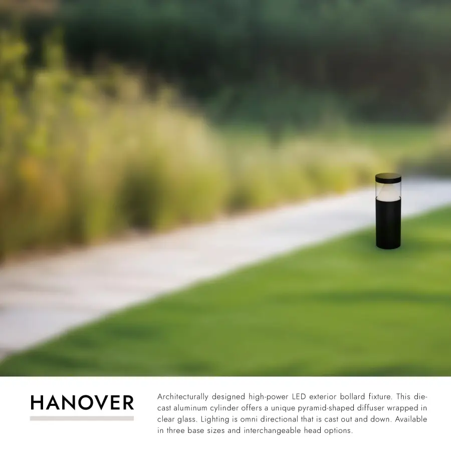 Hanover 18" Exterior Bollard in Matte Black - Image 2