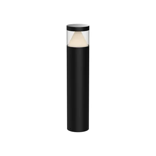 The Hanover 30-inch bollard combines contemporary design with functional outdoor lighting. Its die-cast aluminum construction and unique pyramid-shaped clear glass diffuser create omni-directional illumination perfect for walkways and paths.