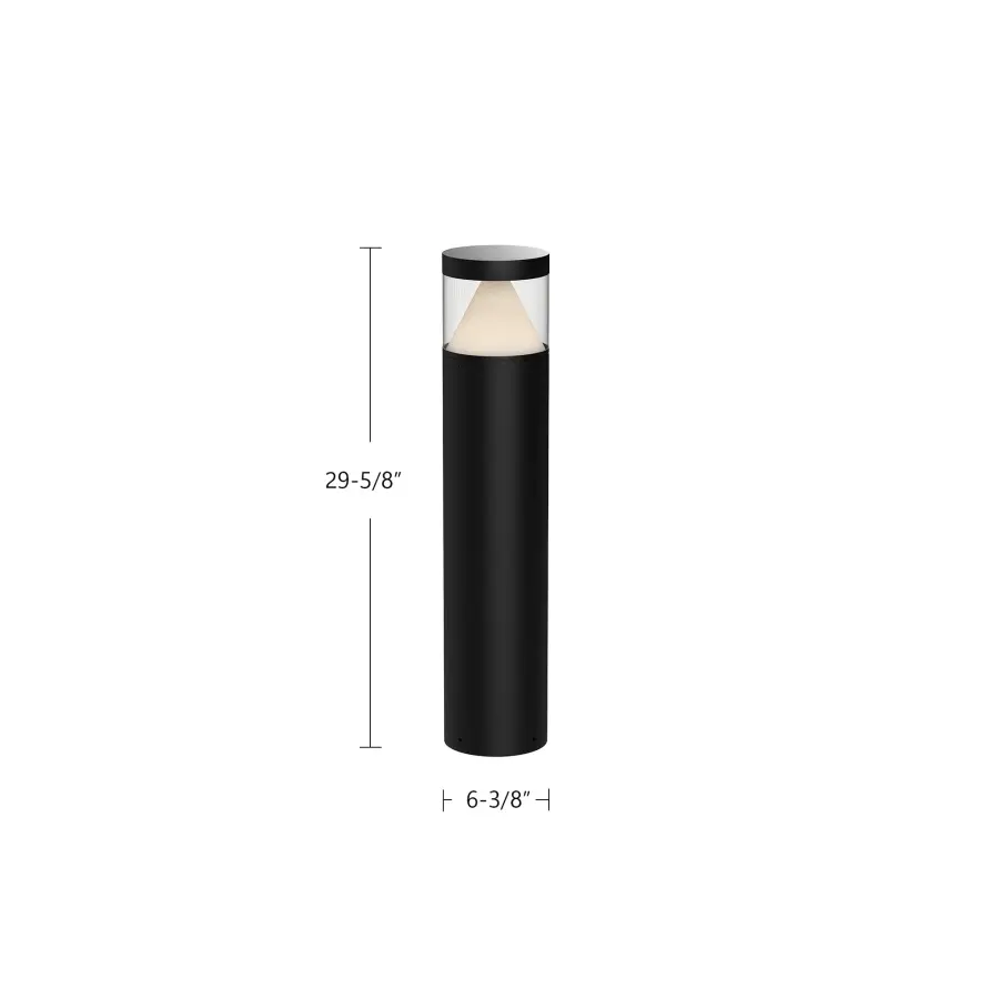 Hanover 30" Exterior Bollard in Matte Black - Image 5