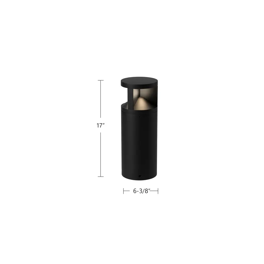 Glen 17" Exterior Bollard in Matte Black - Image 5