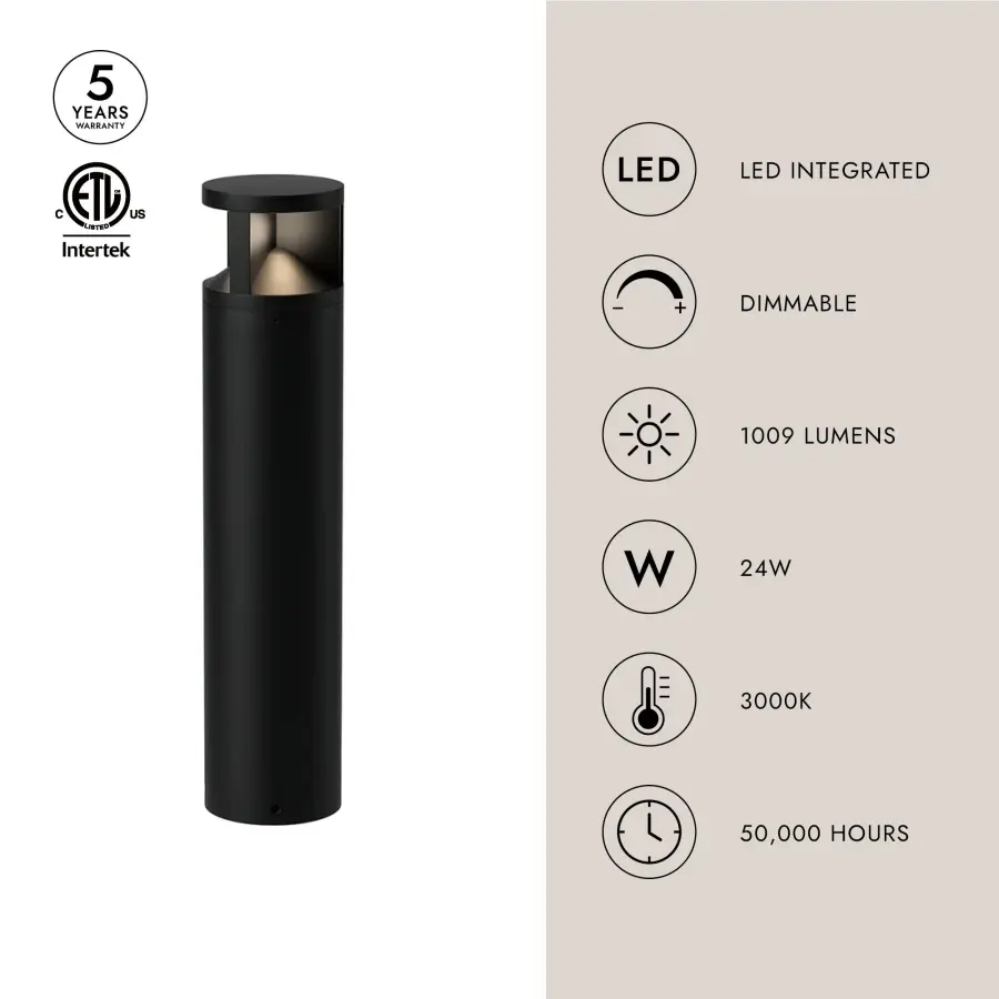 Glen 29" Exterior Bollard Light - Image 3