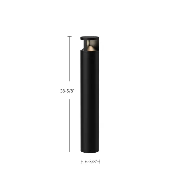Glen 39" Exterior Bollard in Matte Black - Image 5