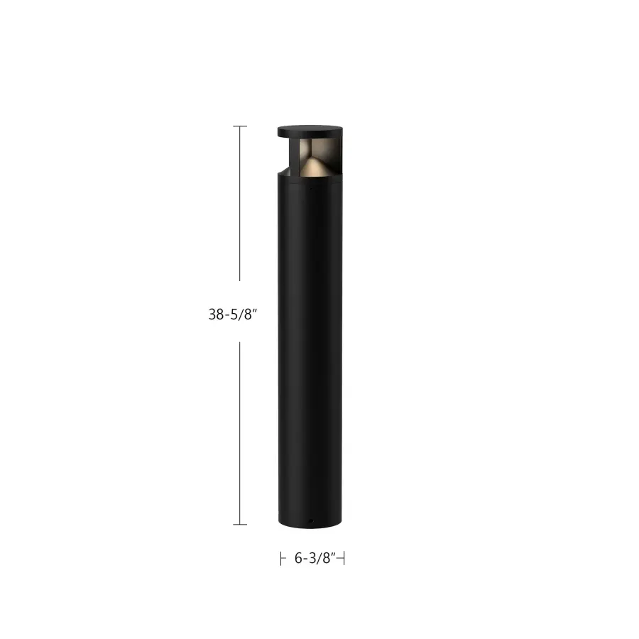 Glen 39" Exterior Bollard in Matte Black - Image 5