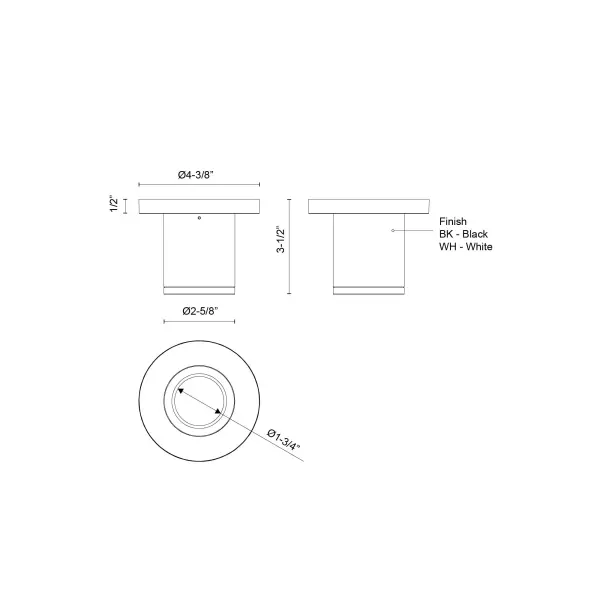Nordic 3-Inch Exterior Ceiling Cylinder - Image 5
