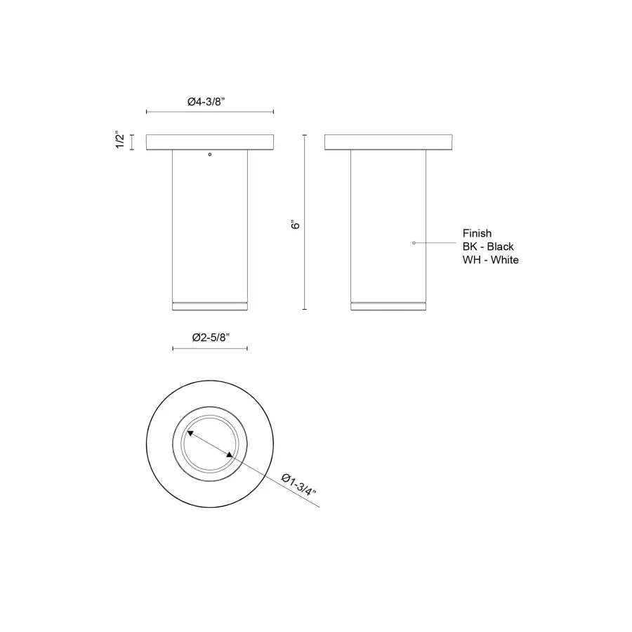 Nordic 6-Inch Exterior Ceiling Cylinder Light - Image 5
