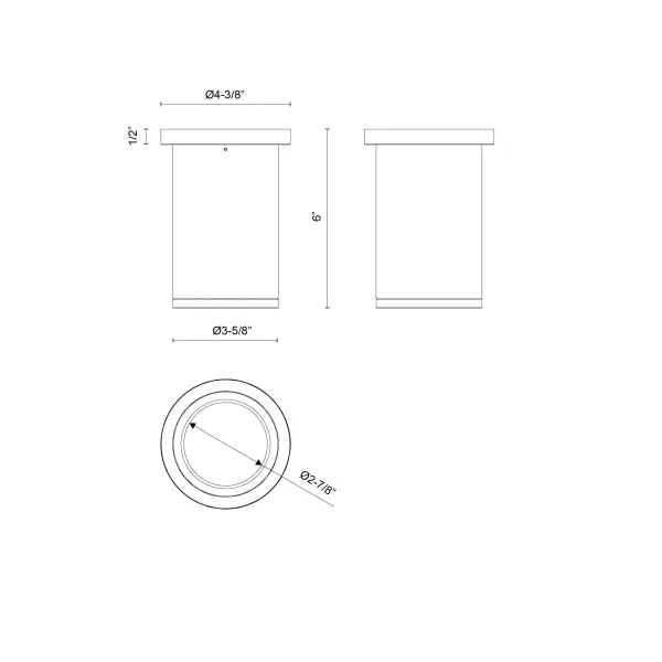 Nordic 6-Inch Exterior Ceiling Cylinder Light - Image 6