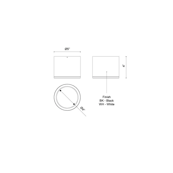 Nordic 4-Inch Exterior Ceiling Light - Image 4