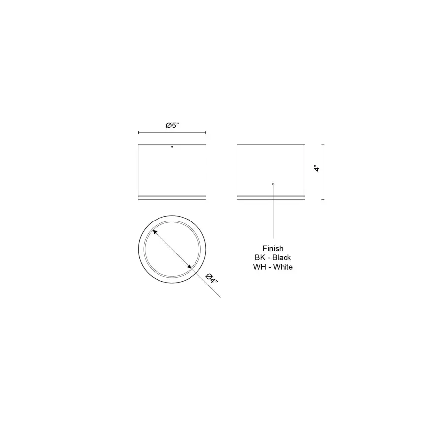 Nordic 4-Inch Exterior Ceiling Light - Image 4