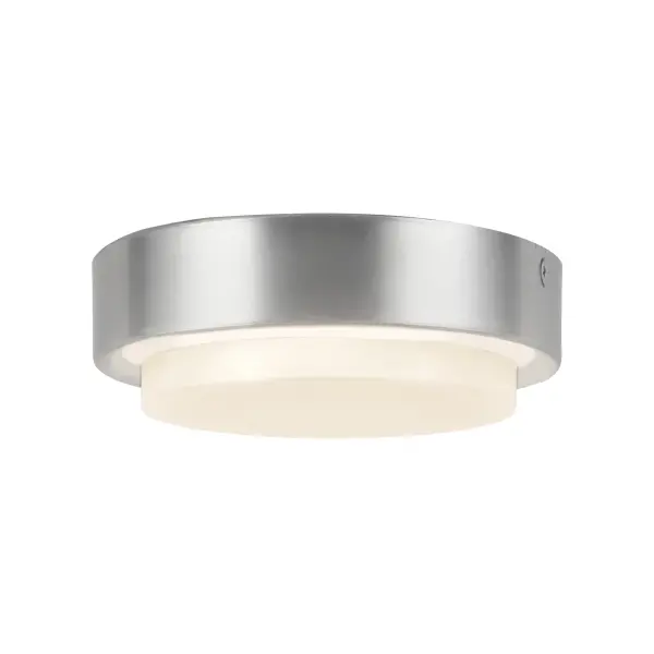 The Bailey outdoor flush mount combines sleek modern design with practical 5CCT technology, allowing you to select your ideal color temperature from warm to cool white. Its durable matte black finish and integrated LED make it perfect for both exterior and interior applications. - alternate view