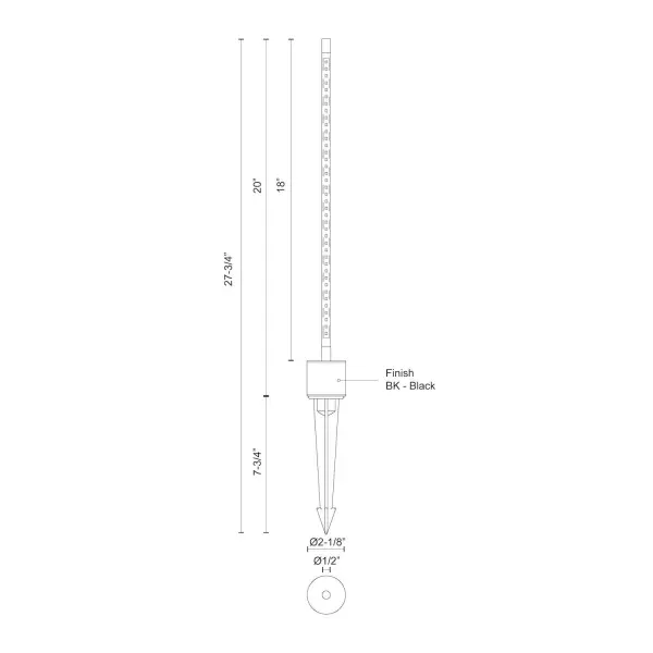 Dorian 18" Outdoor Low Voltage Landscape Light - Image 5