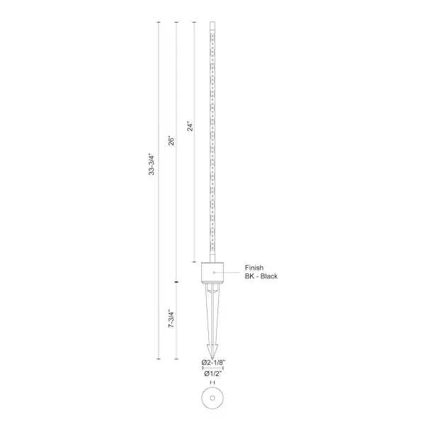 Dorian 24" Exterior Low Voltage Landscape Light - Image 5