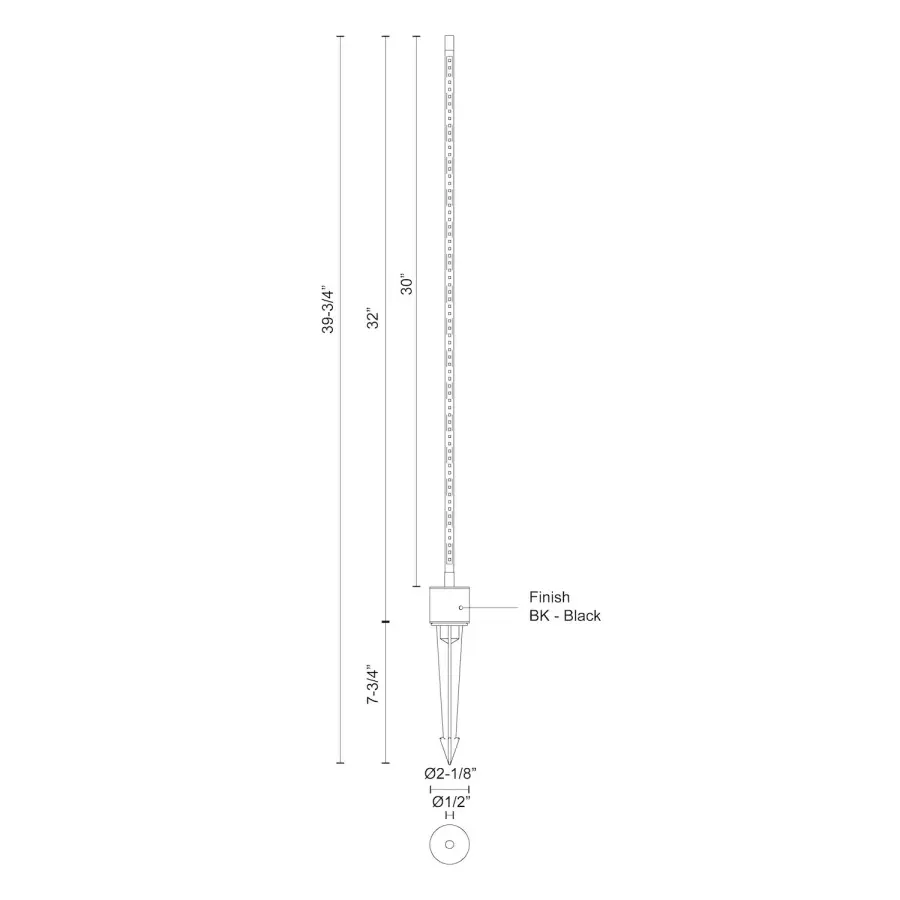Dorian 30" Outdoor Low Voltage Landscape Light - Image 5