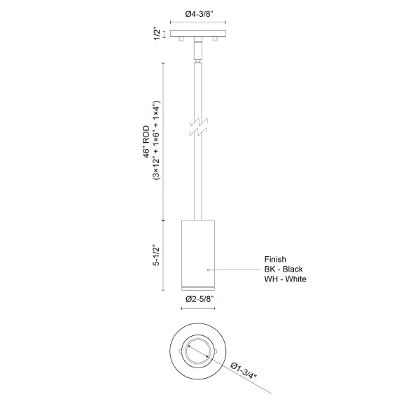 Nordic 5-Inch Exterior Cylinder Pendant - Image 5