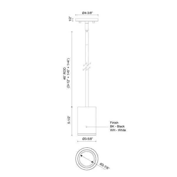 Nordic 5-Inch Exterior Cylinder Pendant - Image 5