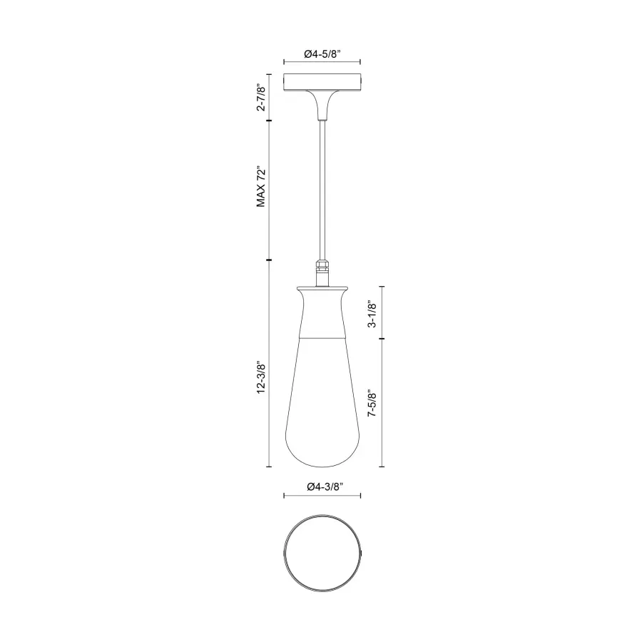 Marcel 4-Inch Exterior Pendant - Image 4