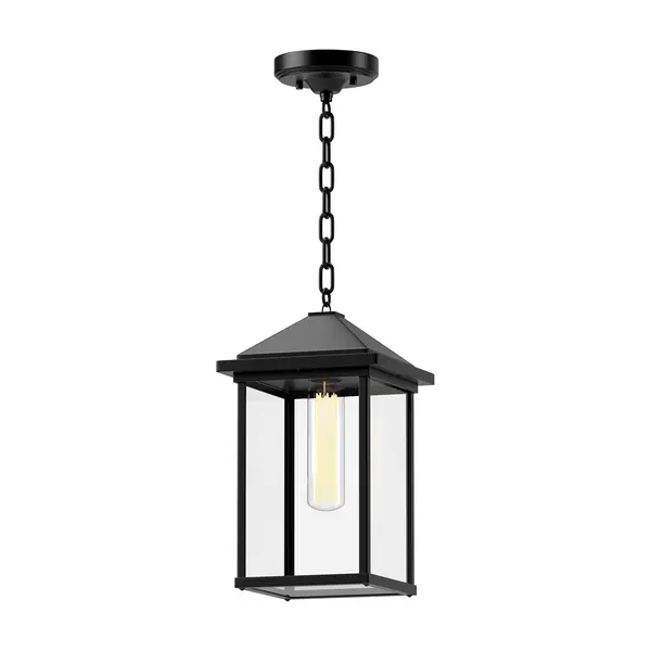 A classic outdoor silhouette, with a touch of West Coast flair? That's our Larchmont Collection. Inspired by the classic outdoor fixtures in LA's historical Spanish homes with a minimalist twist, this collection is sure to create ambiance to your outdoor space. 60W E26 or equivalent bulb required, not included Designed for any indoor or outdoor usage Classic Style with Decorative Details Installation hardware included Easy assembly instructions included in box Sloped ceiling adaptable, see specs for details