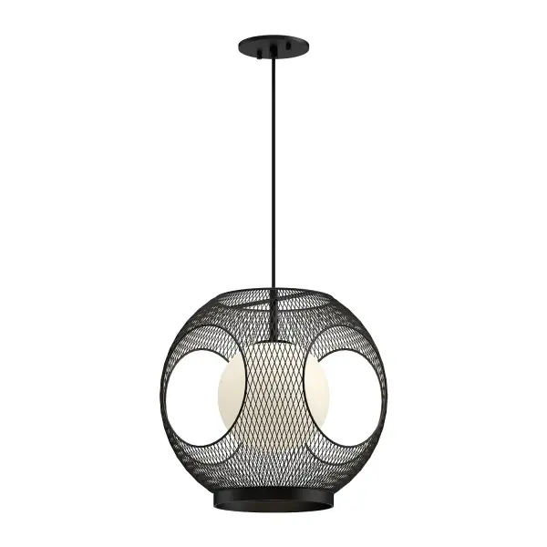 Kona 13" Exterior Pendant in Matte Black - Image 1