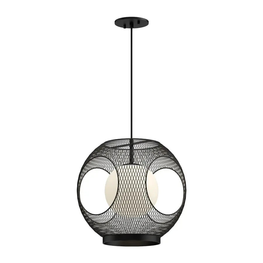 Kona 13" Exterior Pendant in Matte Black - Image 1