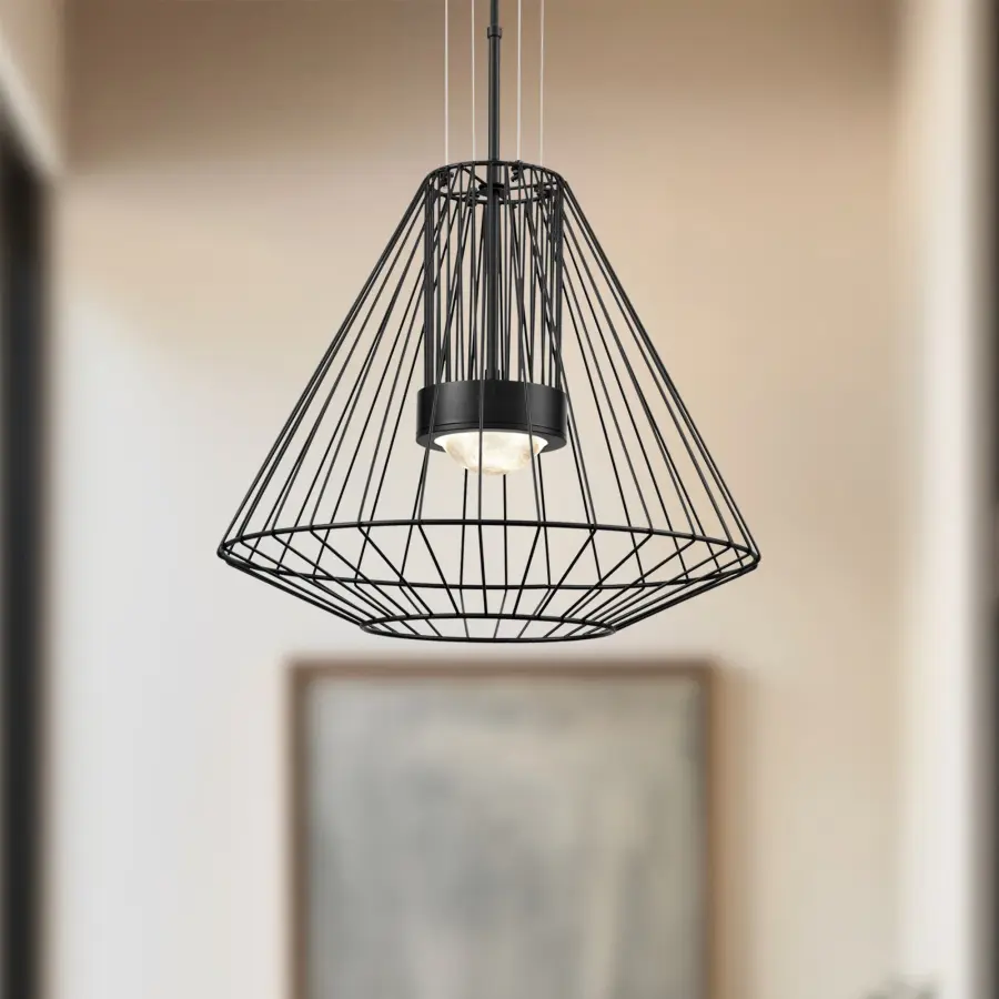Arctic 20" Exterior Pendant in Matte Black - Image 2