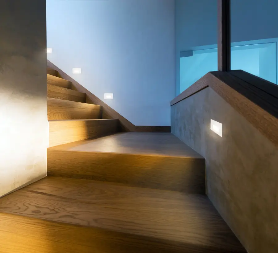 Sleek Recessed Step Light with Concealed LED Source - Image 2