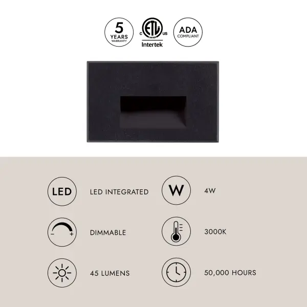 Sleek Recessed Step Light with Concealed LED Source - Image 16