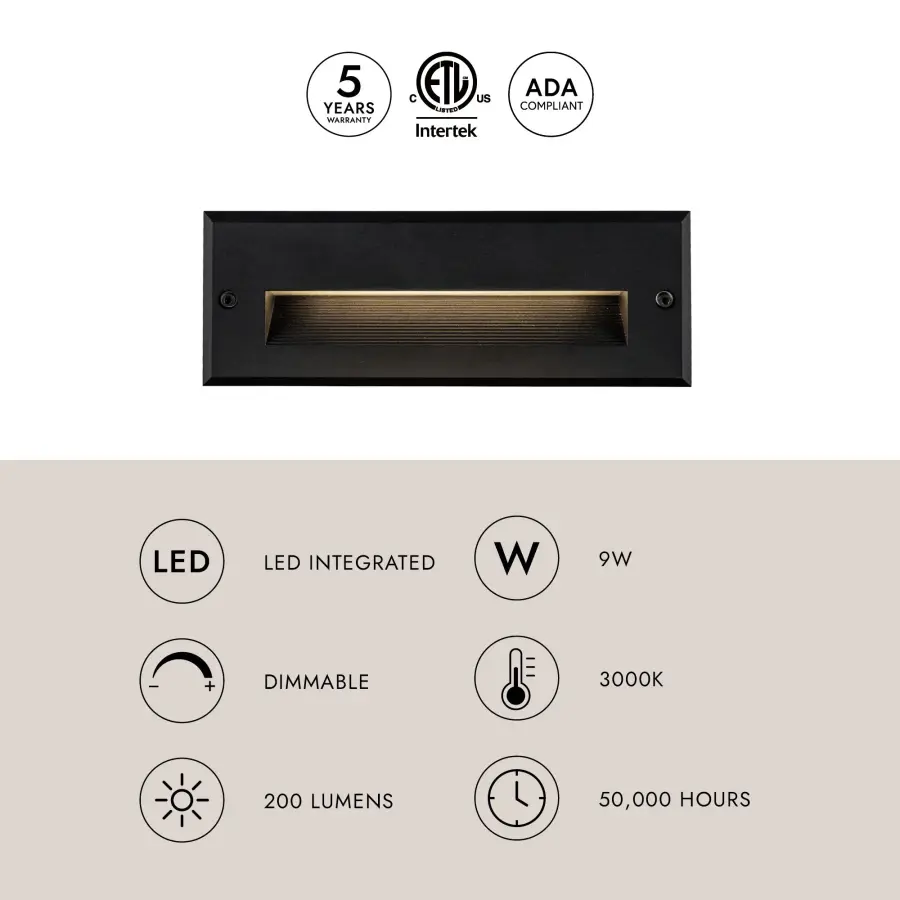 Sleek Recessed LED Step Light for Modern Outdoor Spaces - Image 5