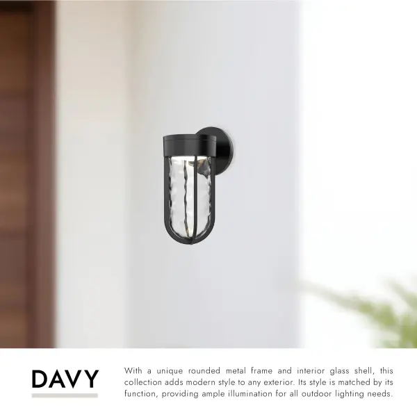 With a unique rounded metal frame and interior glass shell, this collection adds modern style to any exterior. Its style is matched by its function, providing ample illumination for all outdoor lighting needs. Integrated LED with 3000K Warm White Color Temperature Designed for any indoor or outdoor usage Modern, Contemporary Style with Decorative Details Installation hardware included Easy assembly instructions included in box Dimmable, see specs for detail - alternate view