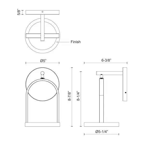 Trek 5-Inch Outdoor Wall Sconce - Image 4