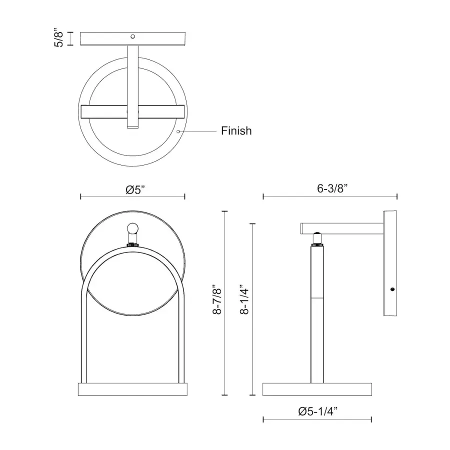 Trek 5-Inch Outdoor Wall Sconce - Image 4