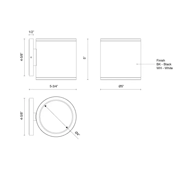 Nordic 5" Exterior Wall Cylinder - Image 6