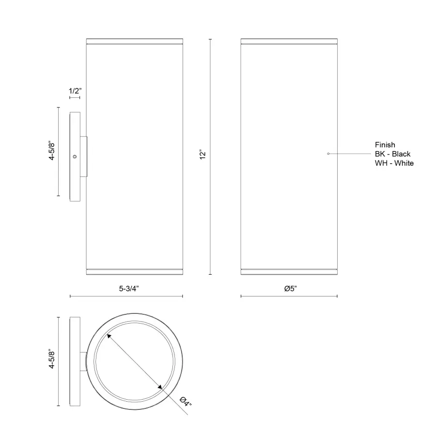 Nordic 12" Exterior Wall Cylinder - Image 5
